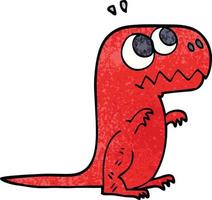 cartoon doodle roaring t rex vector