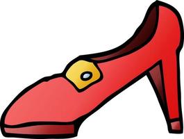 cartoon doodle of a red shoe vector