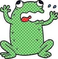 cartoon doodle crazy frog vector