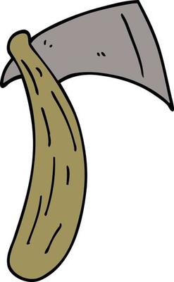 cartoon doodle sharp axe