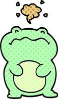 cartoon doodle frog vector