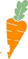 cartoon doodle carrot with bite marks vector