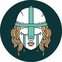 crying human fighter icon vector