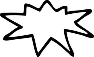 line drawing cartoon explosion symbol vector