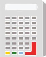 flat color style cartoon calculator vector