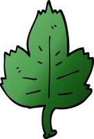 cartoon doodle leaf vector