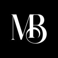 letra inicial mb logo vector plantilla de vector libre