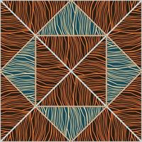 Mosaic of linear geometric seamless patern. Decorative abstract lines ornament. Creative striped design vector