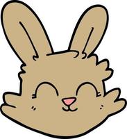 cartoon doodle happy rabbit vector