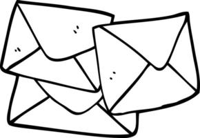 line drawing cartoon letter