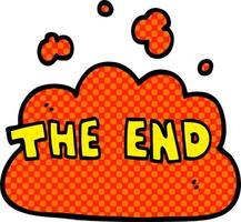 cartoon doodle the end font vector