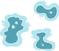 flat color style cartoon germs vector
