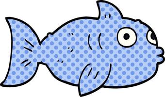 cartoon doodle fish vector