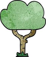 árbol de garabato de dibujos animados vector