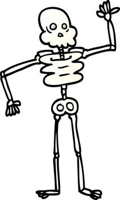 vector gradient illustration cartoon skeleton