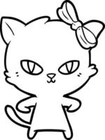 cute cartoon cat vector