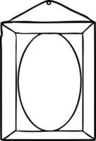 line drawing of a picture frame vector