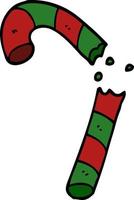 cartoon doodle xmas candy cane vector