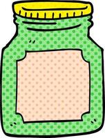 cartoon doodle empty jar vector