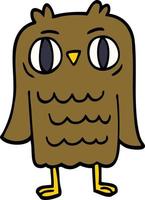 cartoon doodle owl vector