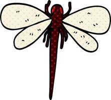 cartoon doodle huge insect vector