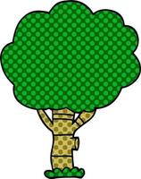 cartoon doodle tree vector