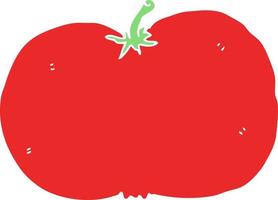 flat color style cartoon tomato vector