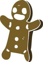 cartoon doodle gingerbread man vector