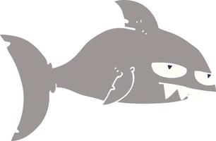 cartoon doodle deadly shark vector