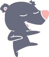 flat color style cartoon bear vector