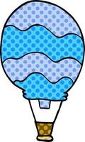 cartoon doodle hot air balloon vector