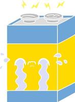 flat color style cartoon crying battery vector