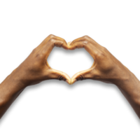 Hand making heart shape with fingers  isolated on transparent background png