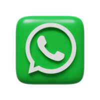 logotipo do whatsapp. renderização 3D. png