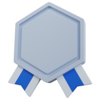 3d rendering empty badge isolated png