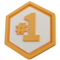 3d rendering victory badge isolated png