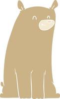 flat color style cartoon bear vector