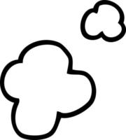 line drawing cartoon poof of smoke vector