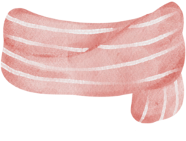 ilustração de desenho de mão em aquarela de lenço rosa de inverno de natal fofo png
