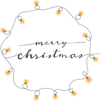 weihnachtskranzrahmen mit kalligrafie der frohen weihnachten png