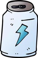 cartoon doodle can of energy drink vector