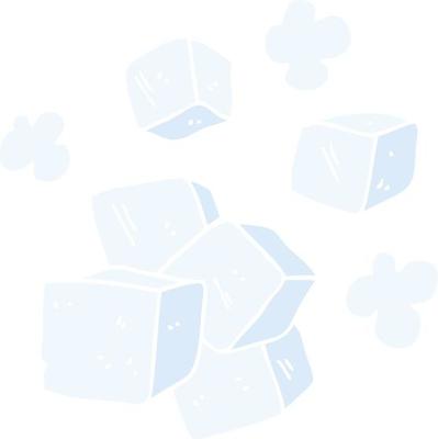 flat color style cartoon ice cubes