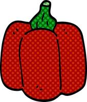 cartoon doodle organic pepper vector