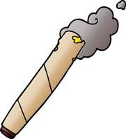 cartoon doodle rolled cigarette vector