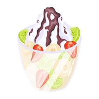 mira este colorido ícono plano de helado vector