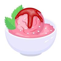 mira este colorido ícono plano de helado vector