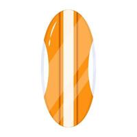 A flat vector illustration of a surfboard