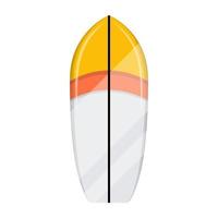 A flat vector illustration of a surfboard