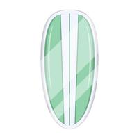 A flat vector illustration of a surfboard