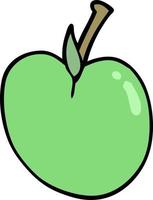 cartoon doodle apple vector